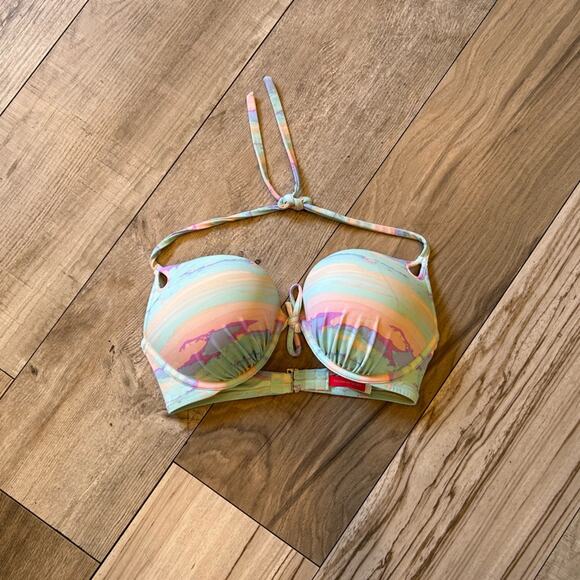 Victoria’s Secret bombshell bikini top sunset teal purple orange southwest s 36D - Picture 2 of 7